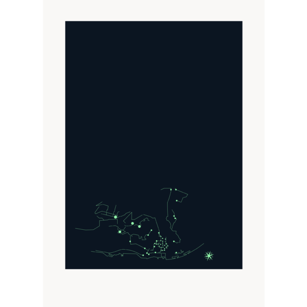 Fernando Pessoa digital illustration (glow in the dark)